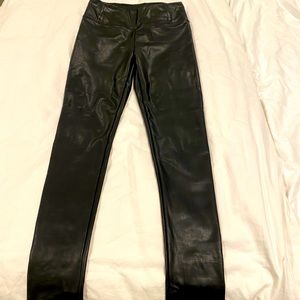Black faux leather (7 for all man kind) leggings